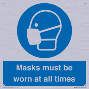 Masks must be worn at all times
